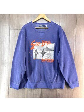 Polo Ralph Lauren Surf Brazil Graphic Print Pullover Sweat Shirt Men's XL NWT